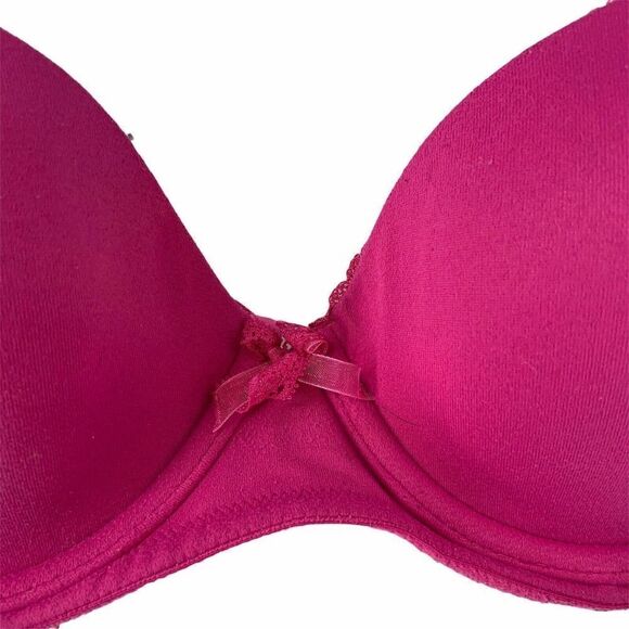 Victorias Secret 32D Pink Lined Demi Bra Underwire - Picture 3 of 8